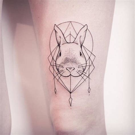 geometric bunny tattoo|Unique Geometric Rabbit Tattoo Designs for a Modern Look